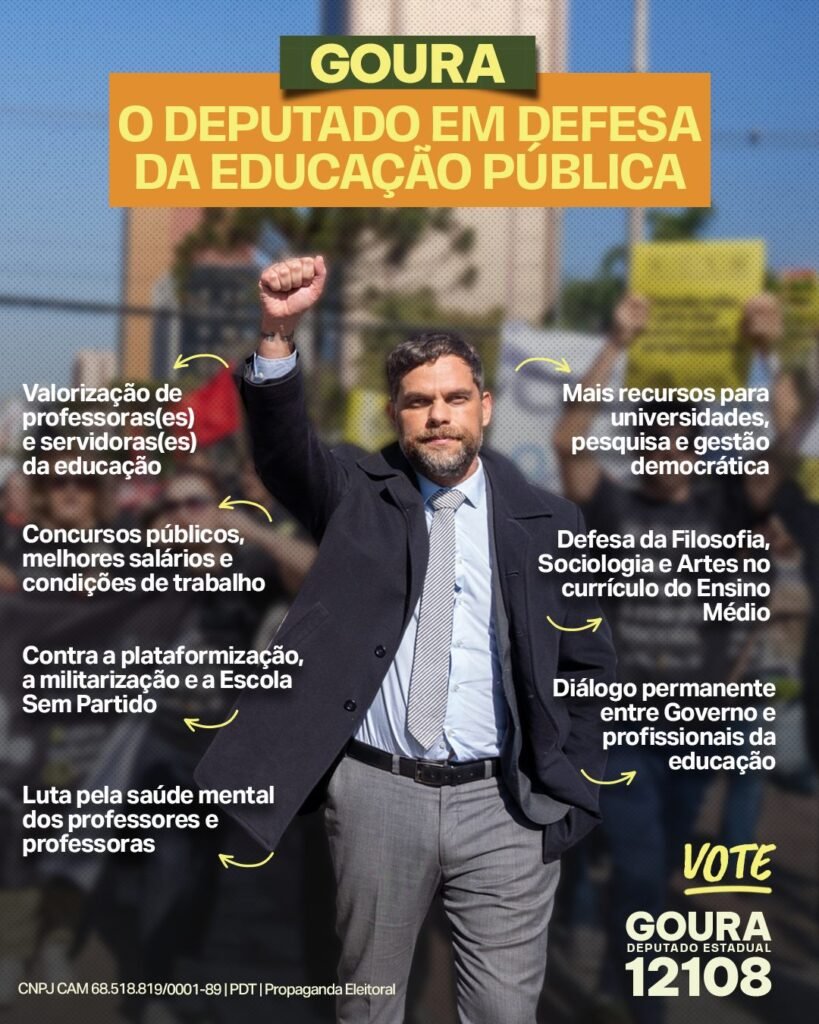 Deputado em defesa da educação pública